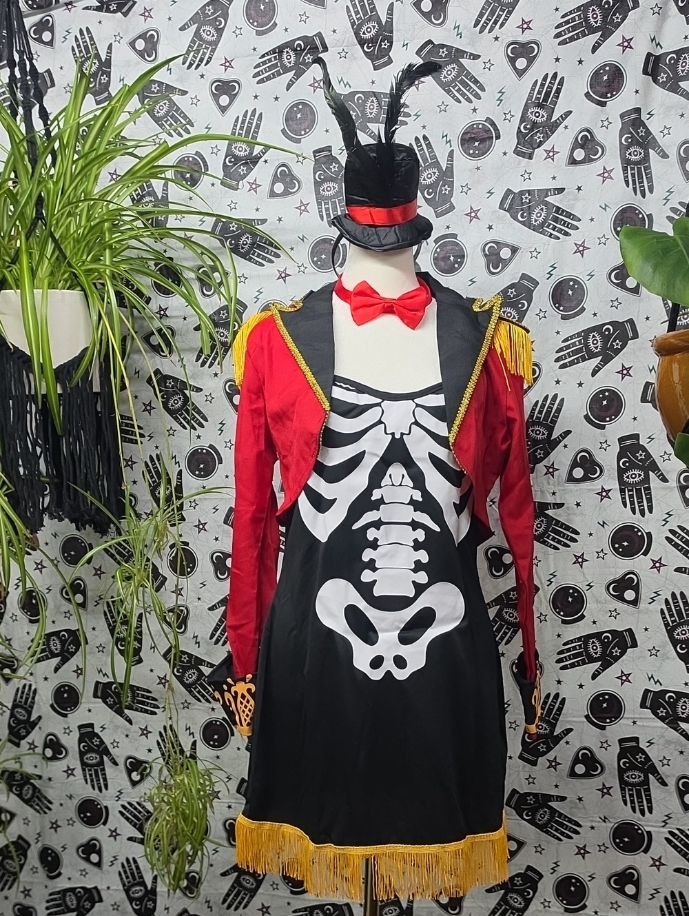 Skeleton Ringmaster Halloween Costume Women's Size Small
